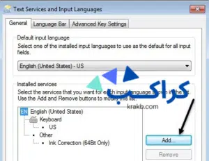 تغيير لغة لوحة المفاتيح في Windows 7