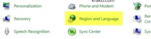 تغيير لغة لوحة المفاتيح في Windows 7